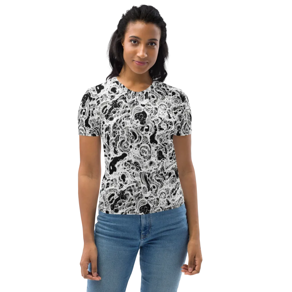 Obsidian Lace on Women's Crew Neck T-Shirt — Front