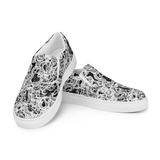 Obsidian Lace on a Men's Slip-On Canvas Shoes