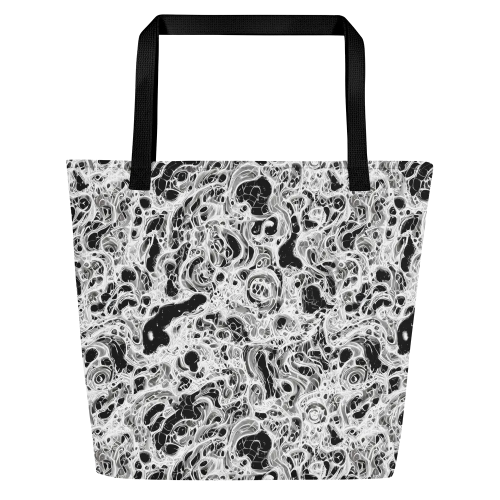 Obsidian Lace on Large Tote Bag W/ Pocket — Front