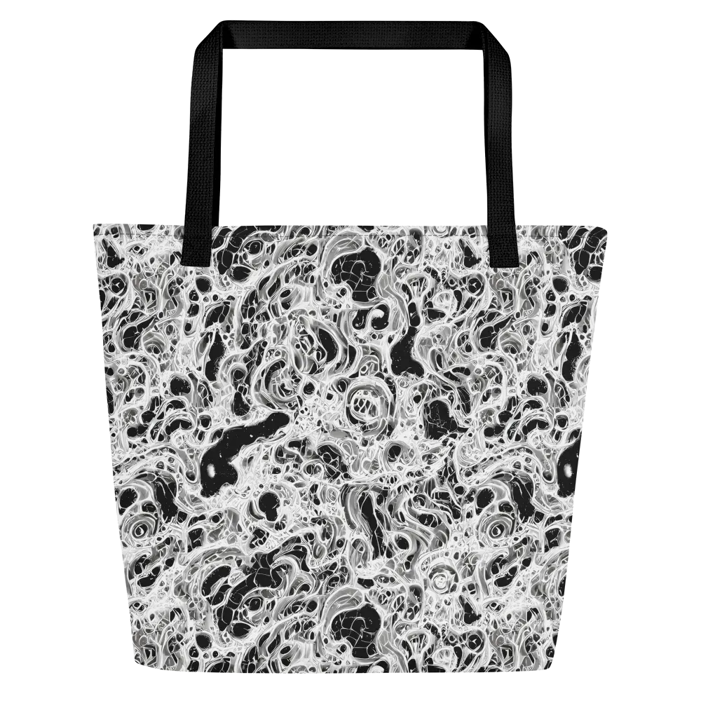 Obsidian Lace on Large Tote Bag W/ Pocket — Front