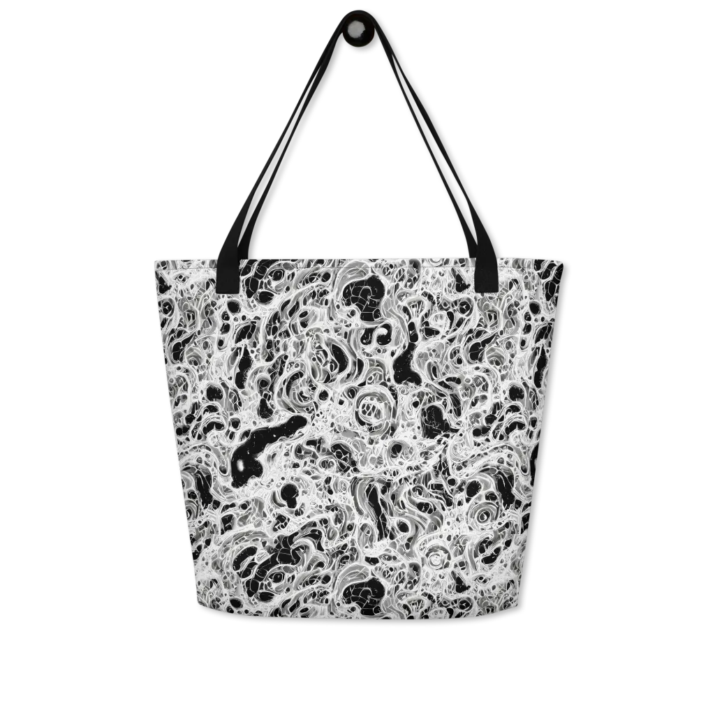 Obsidian Lace on Large Tote Bag W/ Pocket — Front