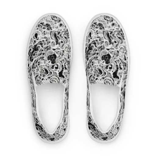 Obsidian Lace on a Women's Slip-On Canvas Shoes