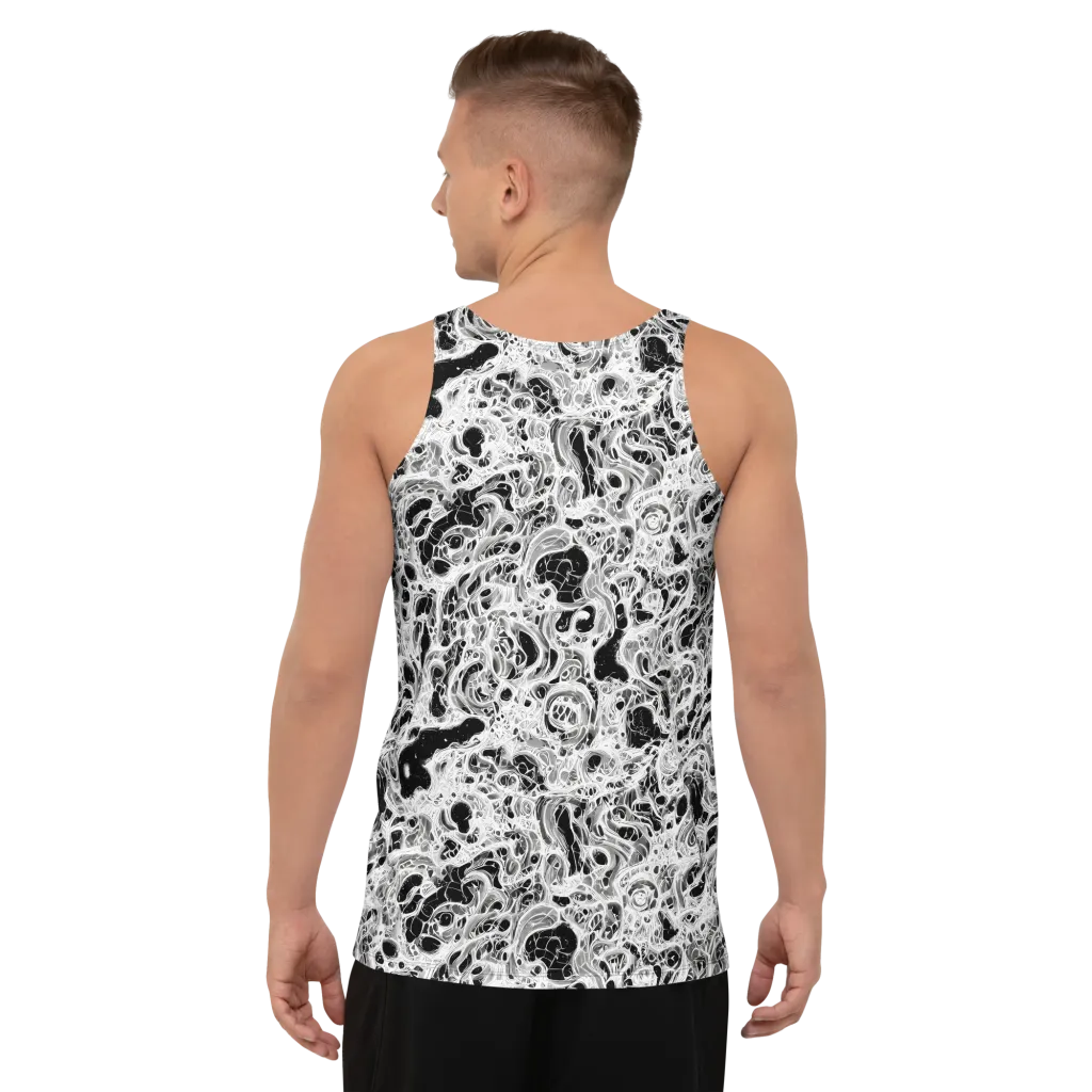 Obsidian Lace on Men's Tank Top — Back