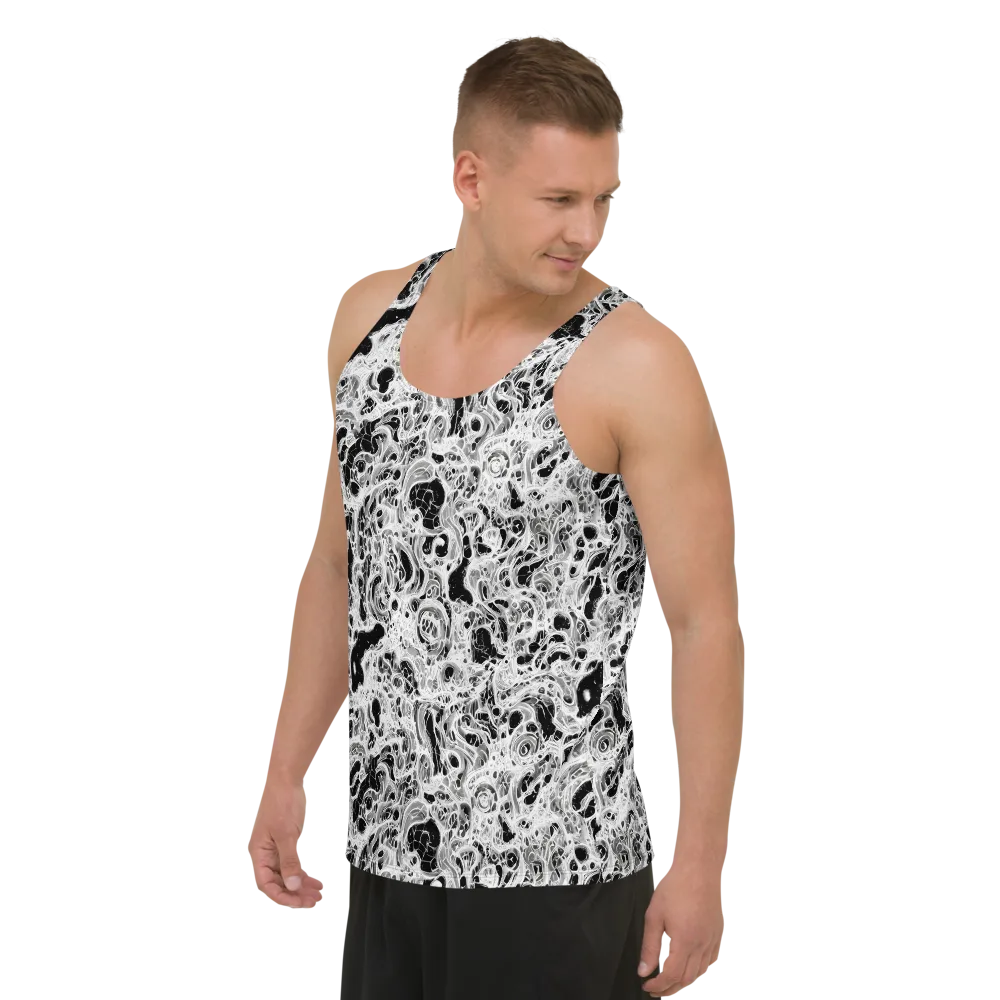 Obsidian Lace on Men's Tank Top — Left Front