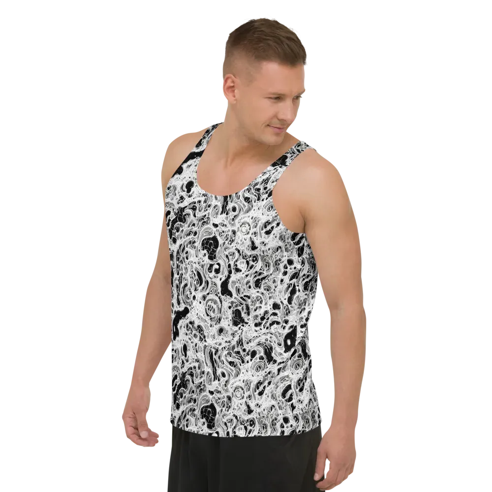 Obsidian Lace on Men's Tank Top — Left Front