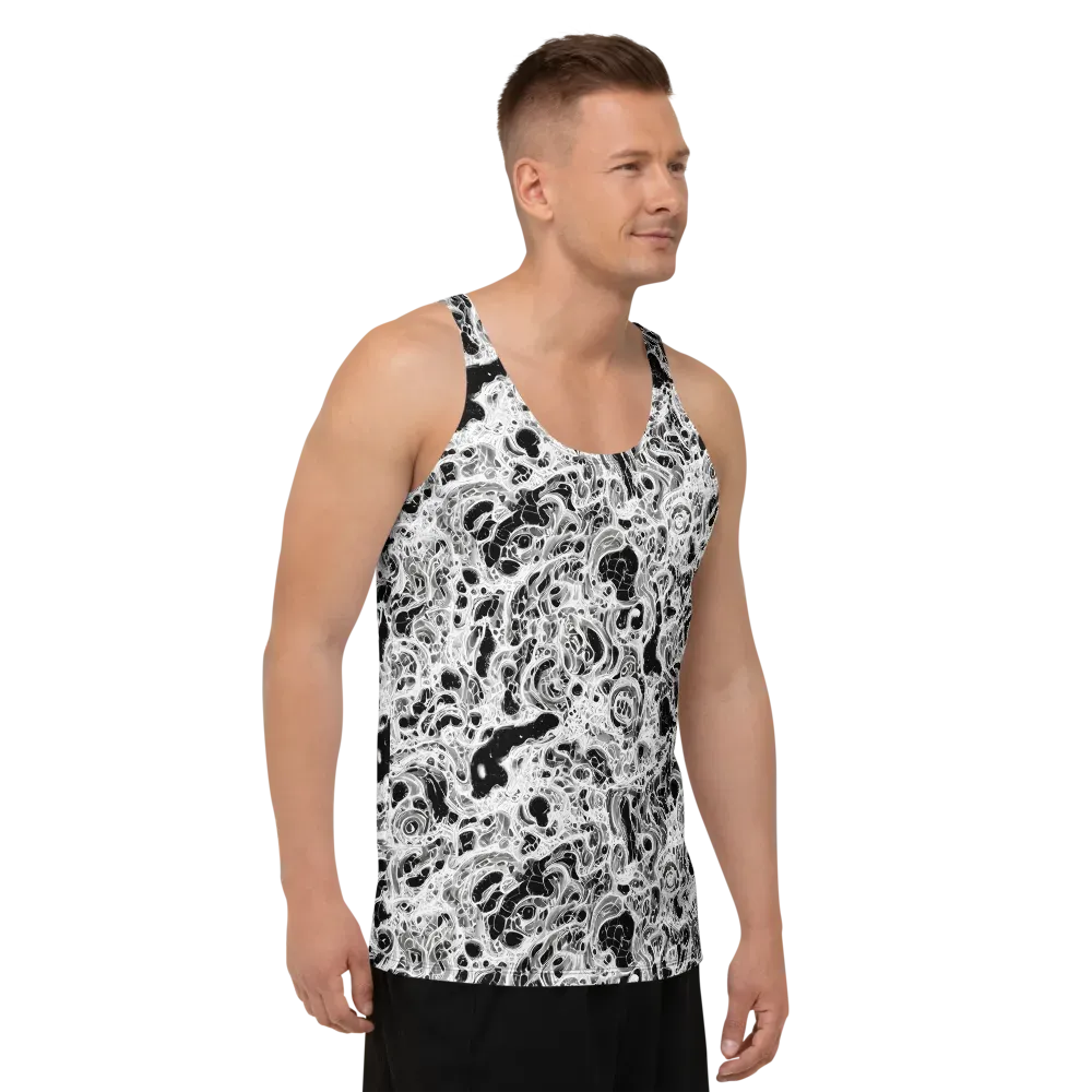 Obsidian Lace on Men's Tank Top — Right Front
