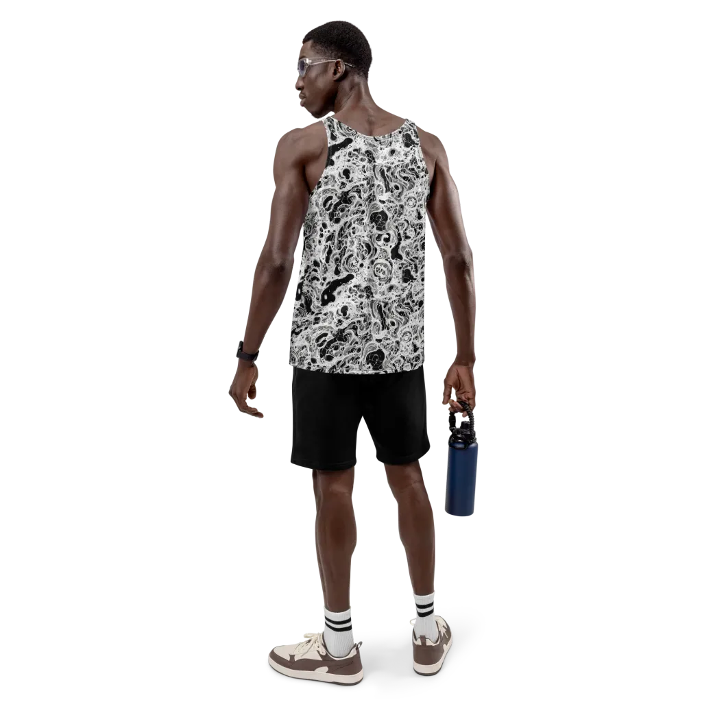 Obsidian Lace on Men's Tank Top — Back