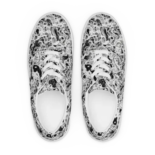 Obsidian Lace on a Men's Lace-Up Canvas Shoes