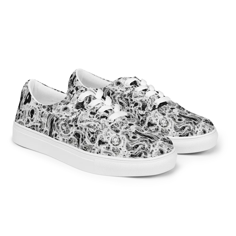 Obsidian Lace on Men's Lace-Up Canvas Shoes — Right Front