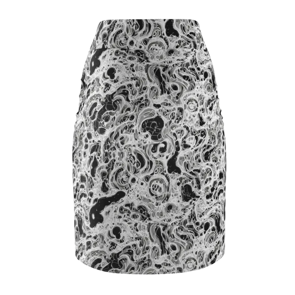 Obsidian Lace on Pencil Skirt — Back