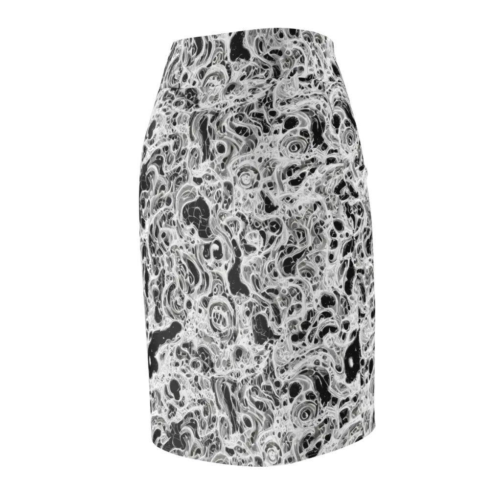 Obsidian Lace on Pencil Skirt — Back Side
