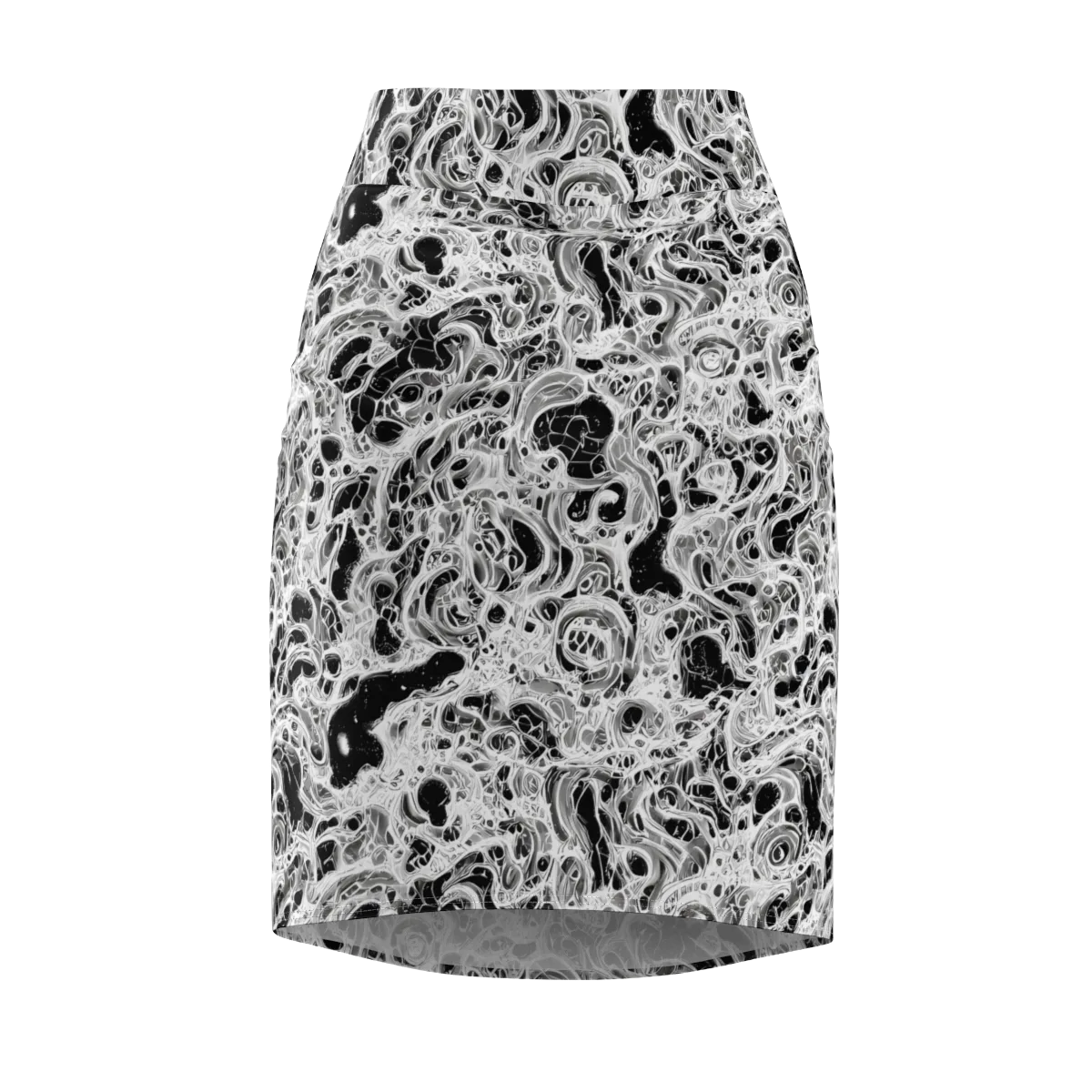 Obsidian Lace on Pencil Skirt — Front