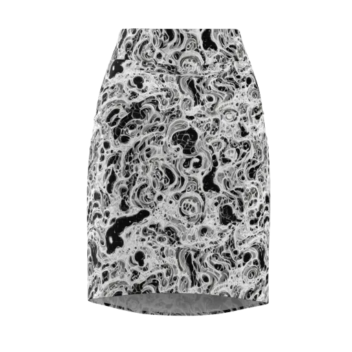 Obsidian Lace on a Pencil Skirt