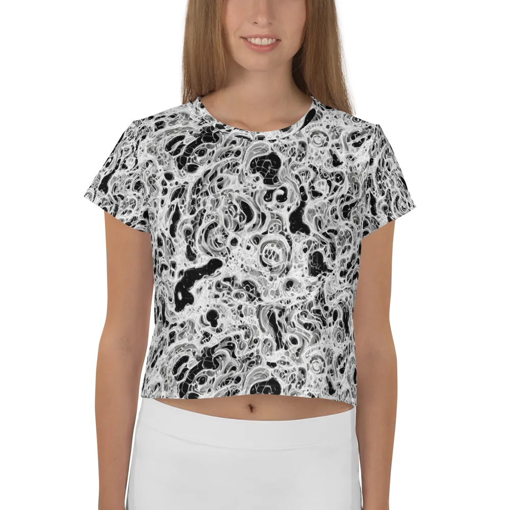 Obsidian Lace on Crop Tee — Front