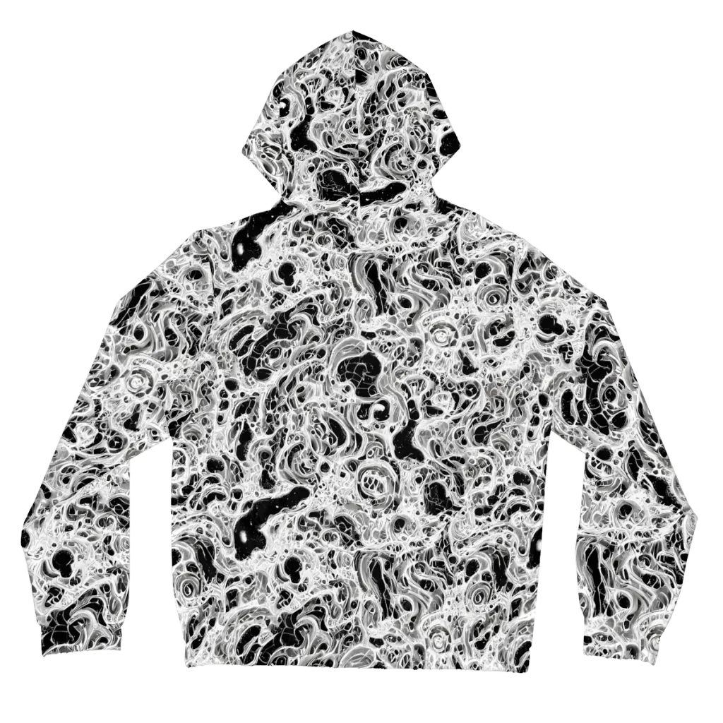 Obsidian Lace on Women's Full-Zip Hoodie — Back