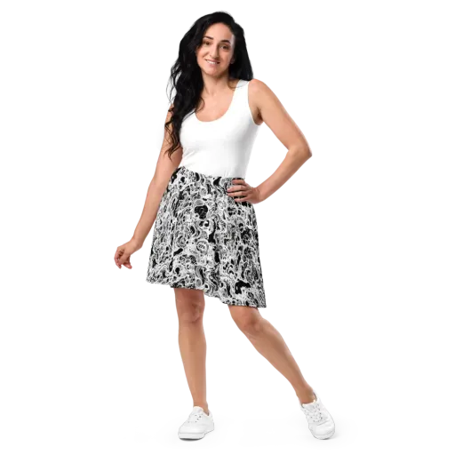Obsidian Lace on a Skater Skirt