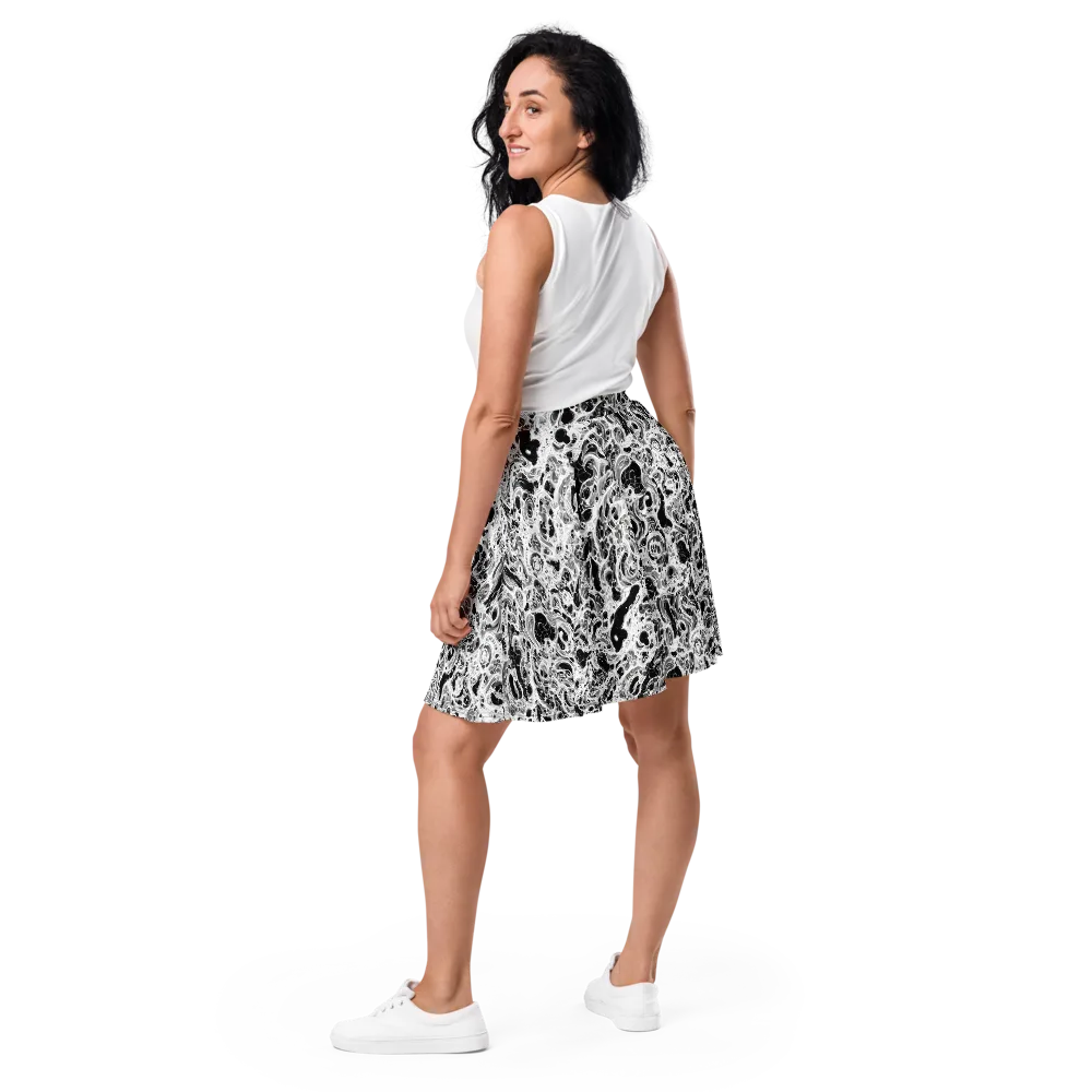 Obsidian Lace on Skater Skirt — Back