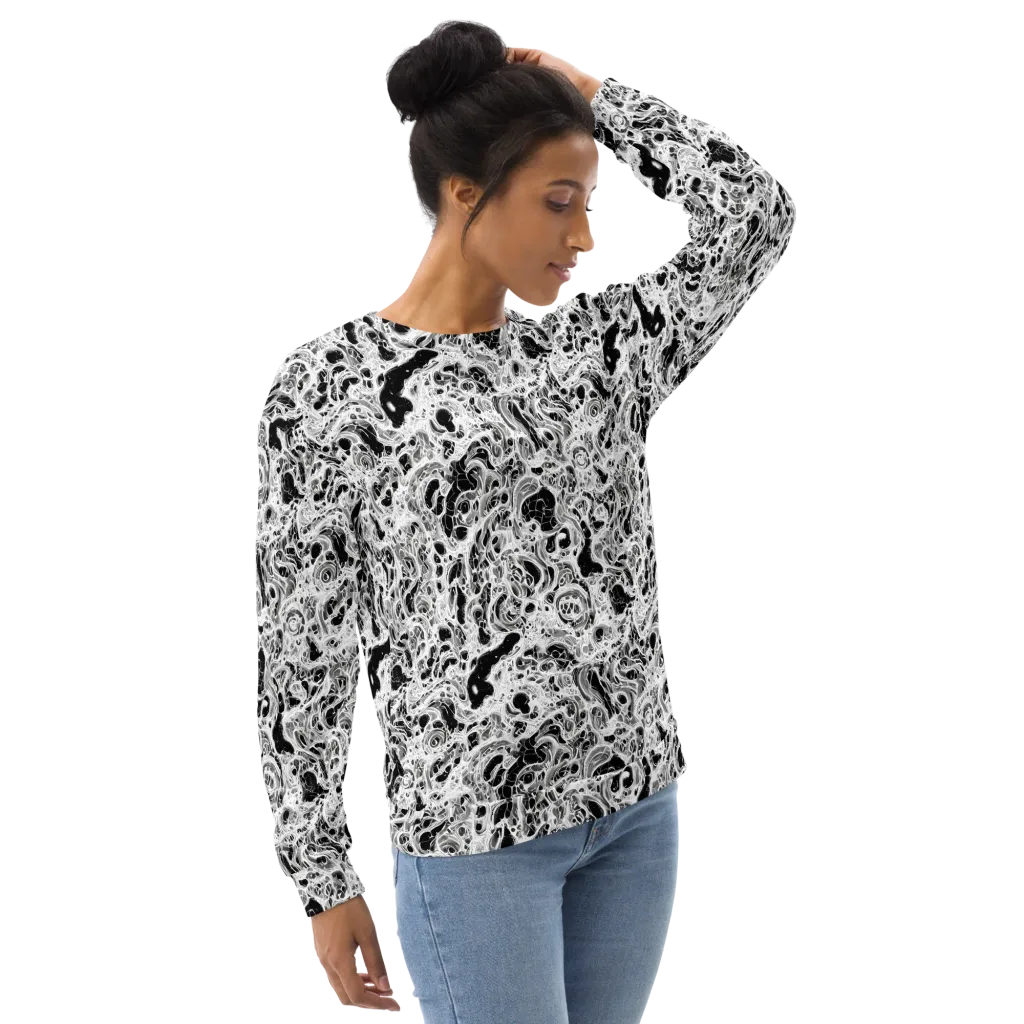 Obsidian Lace on Sweatshirt — Right Front