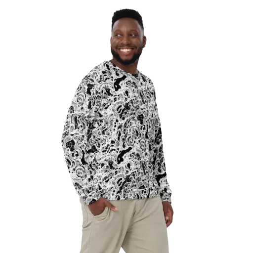 Obsidian Lace on a Sweatshirt
