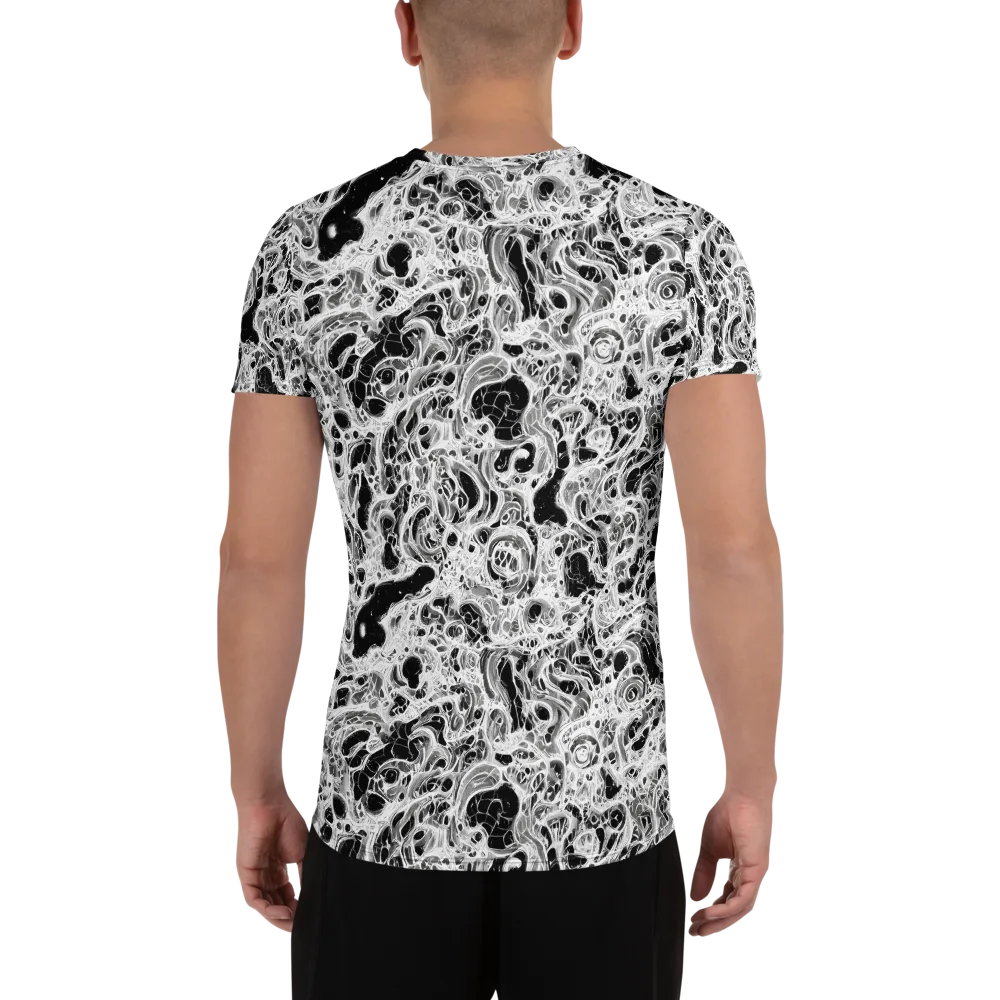 Obsidian Lace on Men's Athletic T-Shirt — Back
