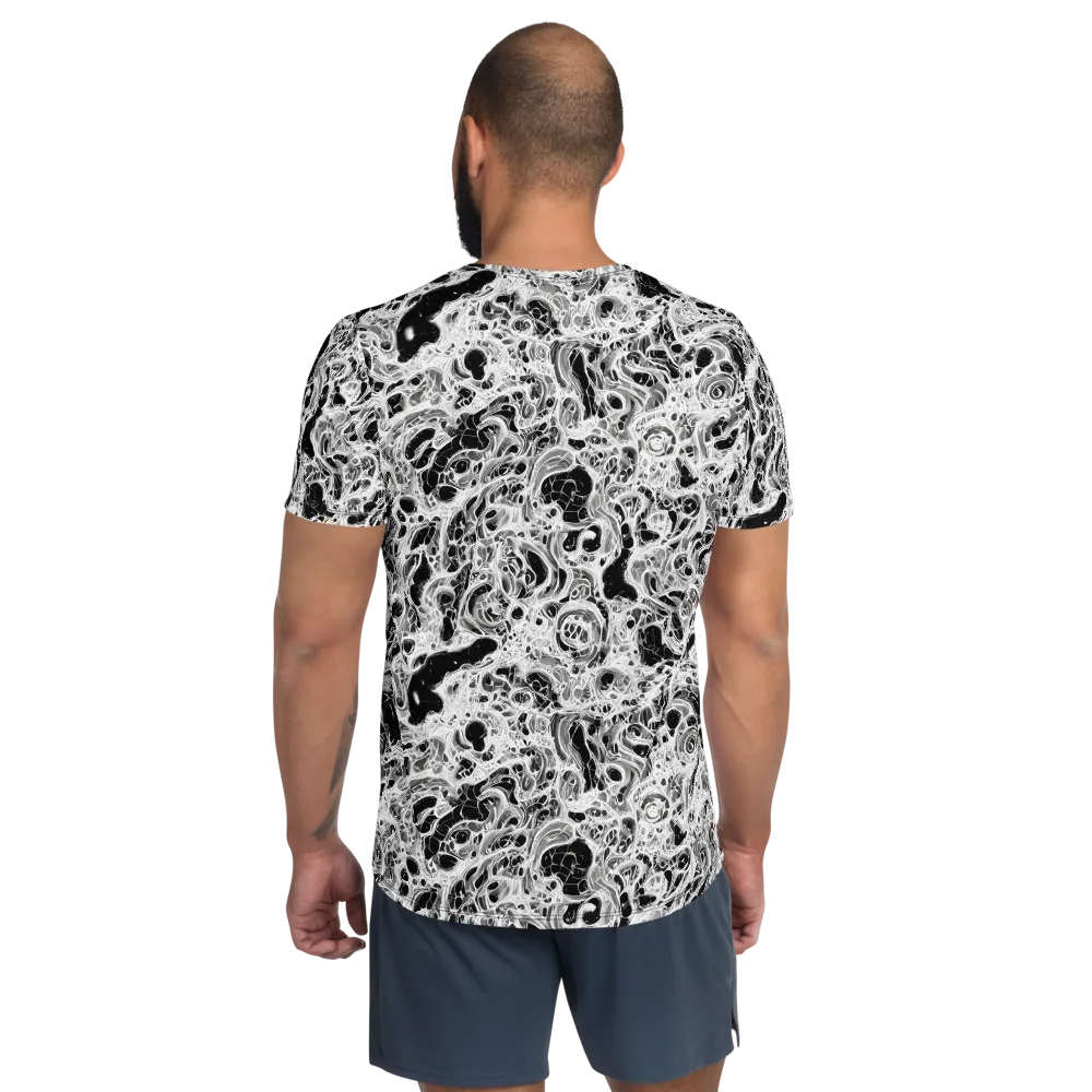 Obsidian Lace on Men's Athletic T-Shirt — Back