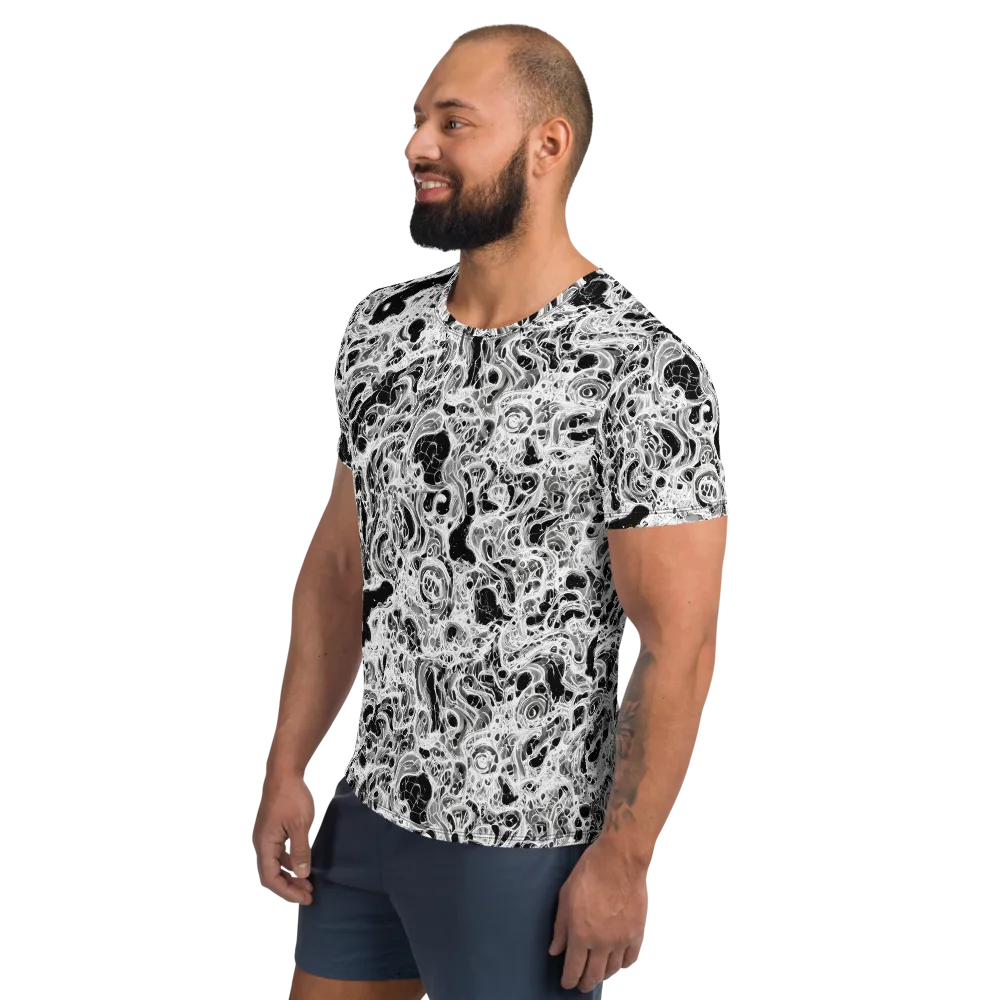 Obsidian Lace on Men's Athletic T-Shirt — Left