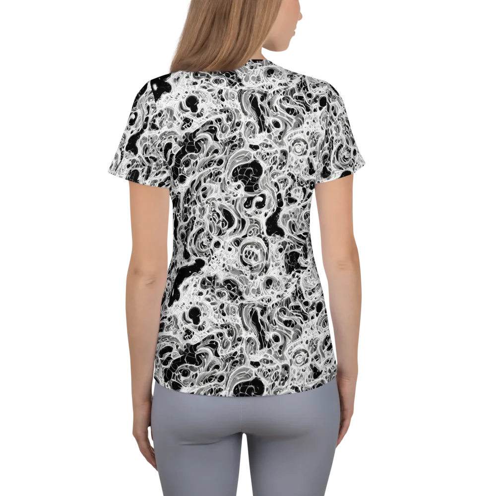 Obsidian Lace on Women's Athletic T-Shirt — Back