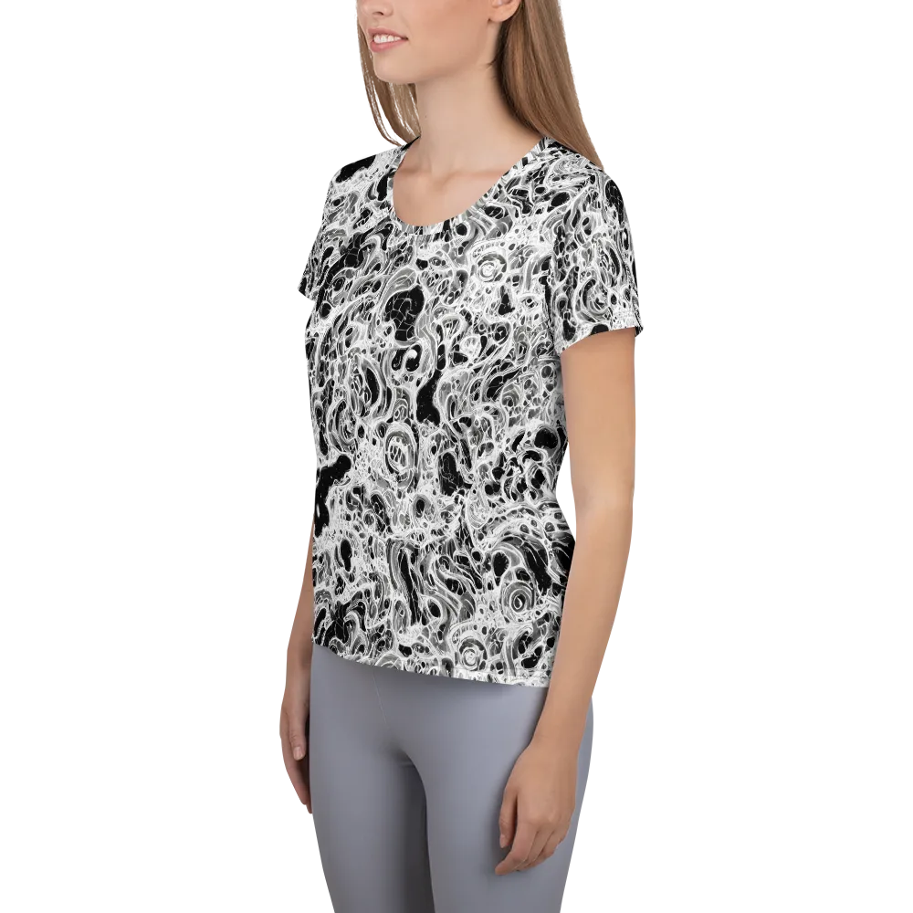 Obsidian Lace on Women's Athletic T-Shirt — Left