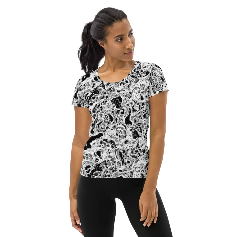 Obsidian Lace on Women's Athletic T-Shirt — Front