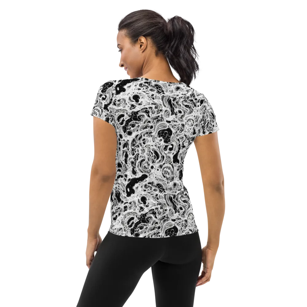 Obsidian Lace on Women's Athletic T-Shirt — Back