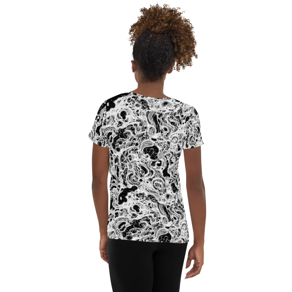 Obsidian Lace on Women's Athletic T-Shirt — Back