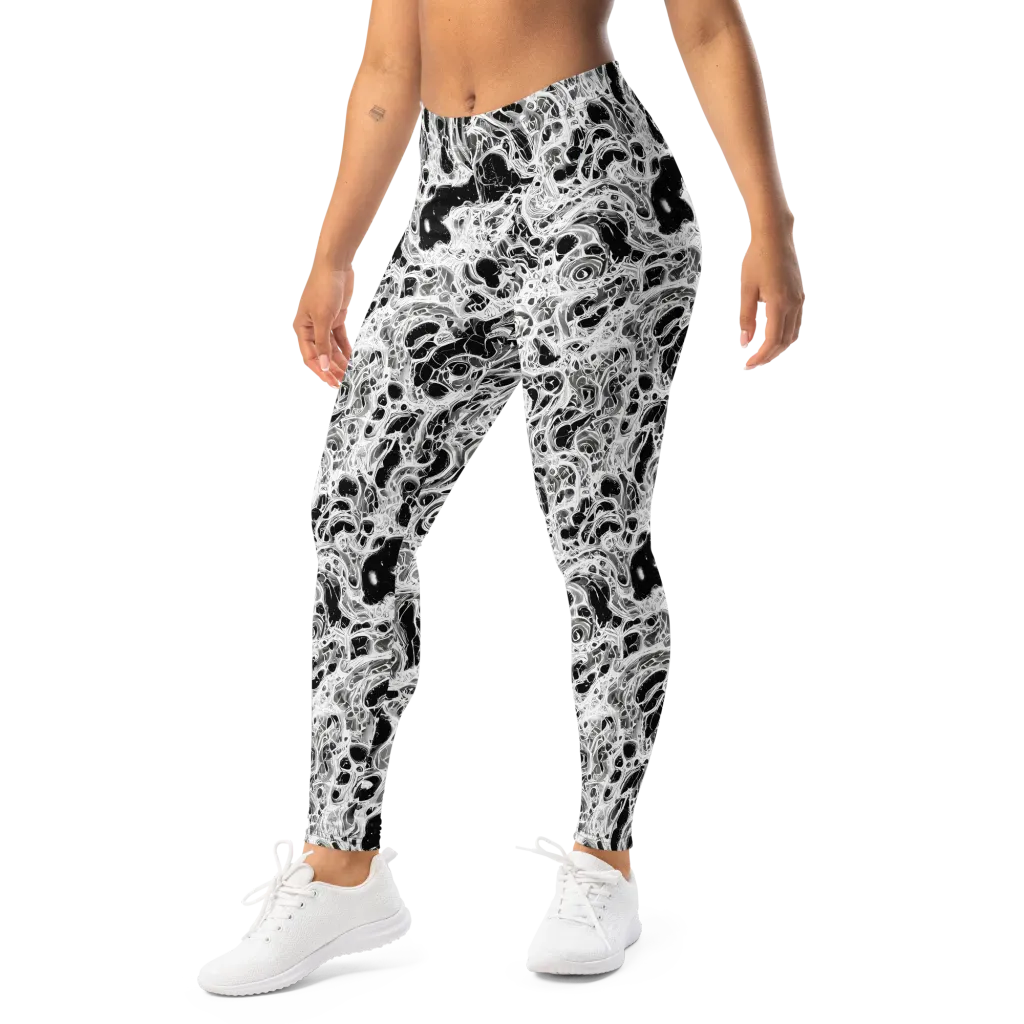 Obsidian Lace on Leggings — Left Front