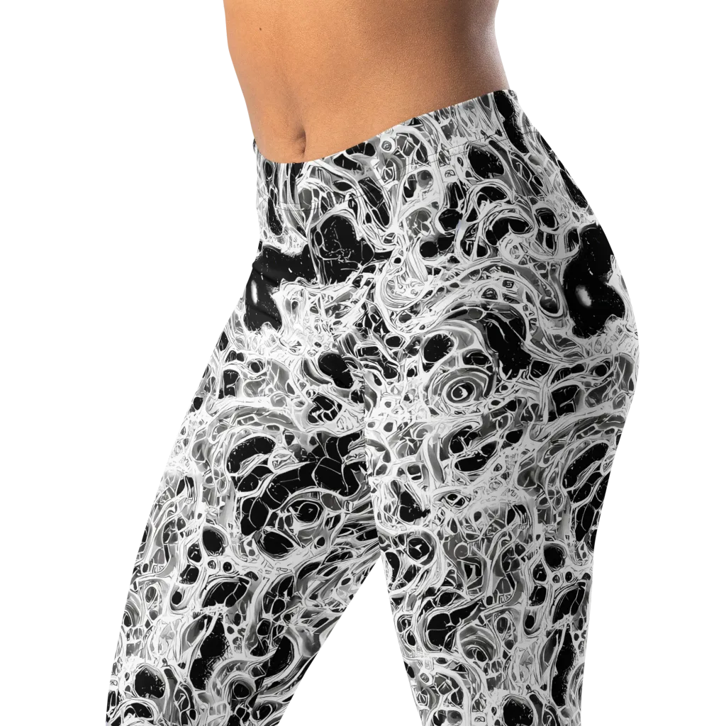 Obsidian Lace on Leggings — Left Front
