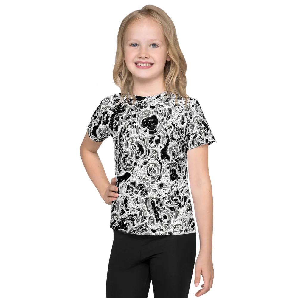 Obsidian Lace on Kids Crew Neck T-Shirt — Front