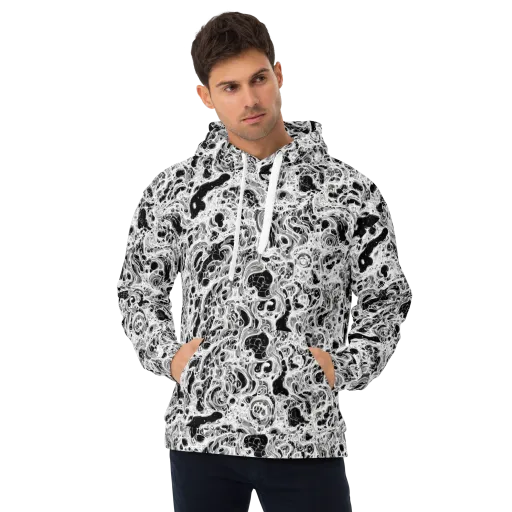 Obsidian Lace on a Hoodie