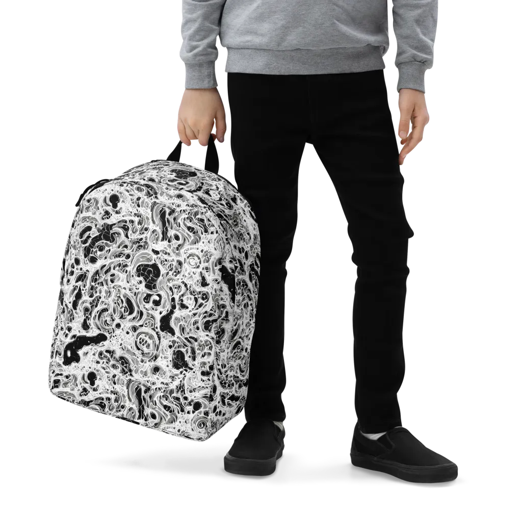 Obsidian Lace on Minimalist Backpack — Zoomed-in