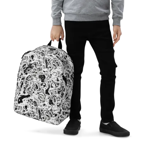 Obsidian Lace on a Minimalist Backpack