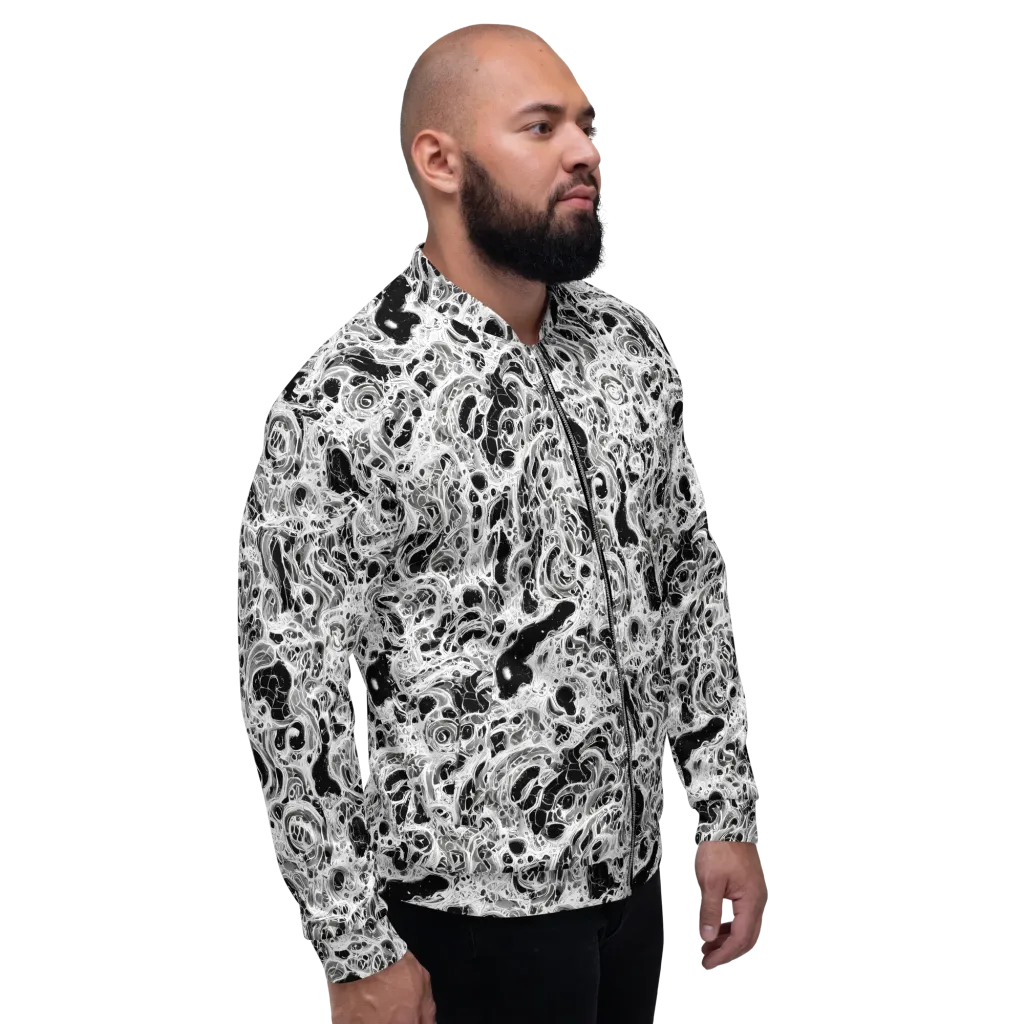 Obsidian Lace on Bomber Jacket — Right
