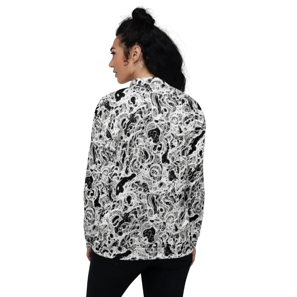 Obsidian Lace on Bomber Jacket — Back