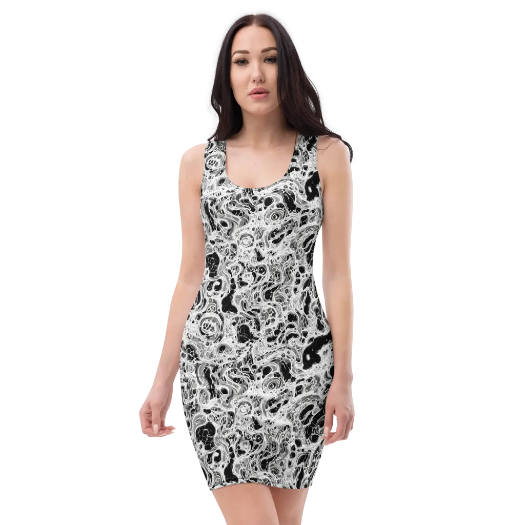 Obsidian Lace on Bodycon Dress — Front