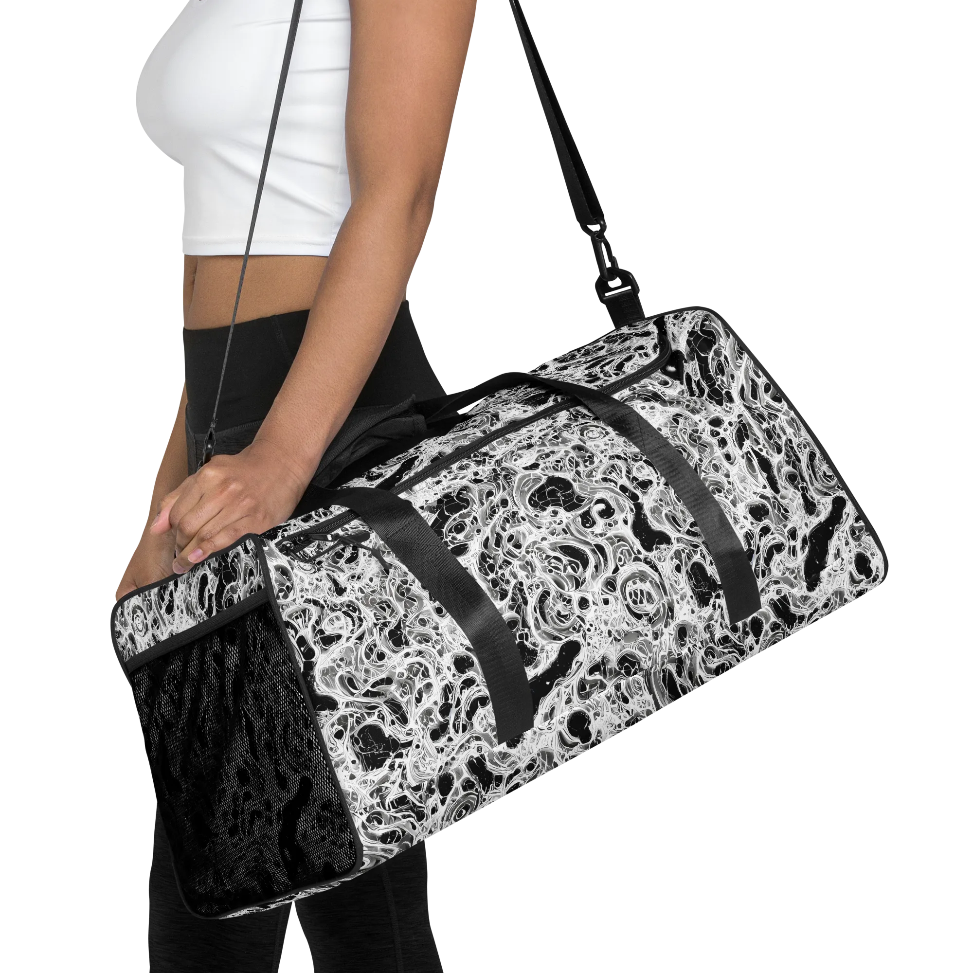 Obsidian Lace on Duffle Bag — Front