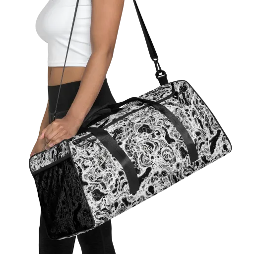 Obsidian Lace on a Duffle Bag