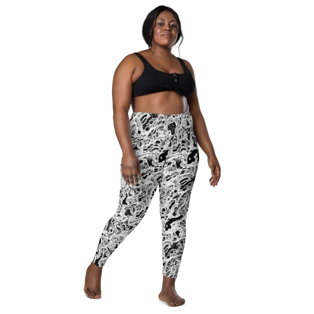 Obsidian Lace on Leggings with Pockets — Front