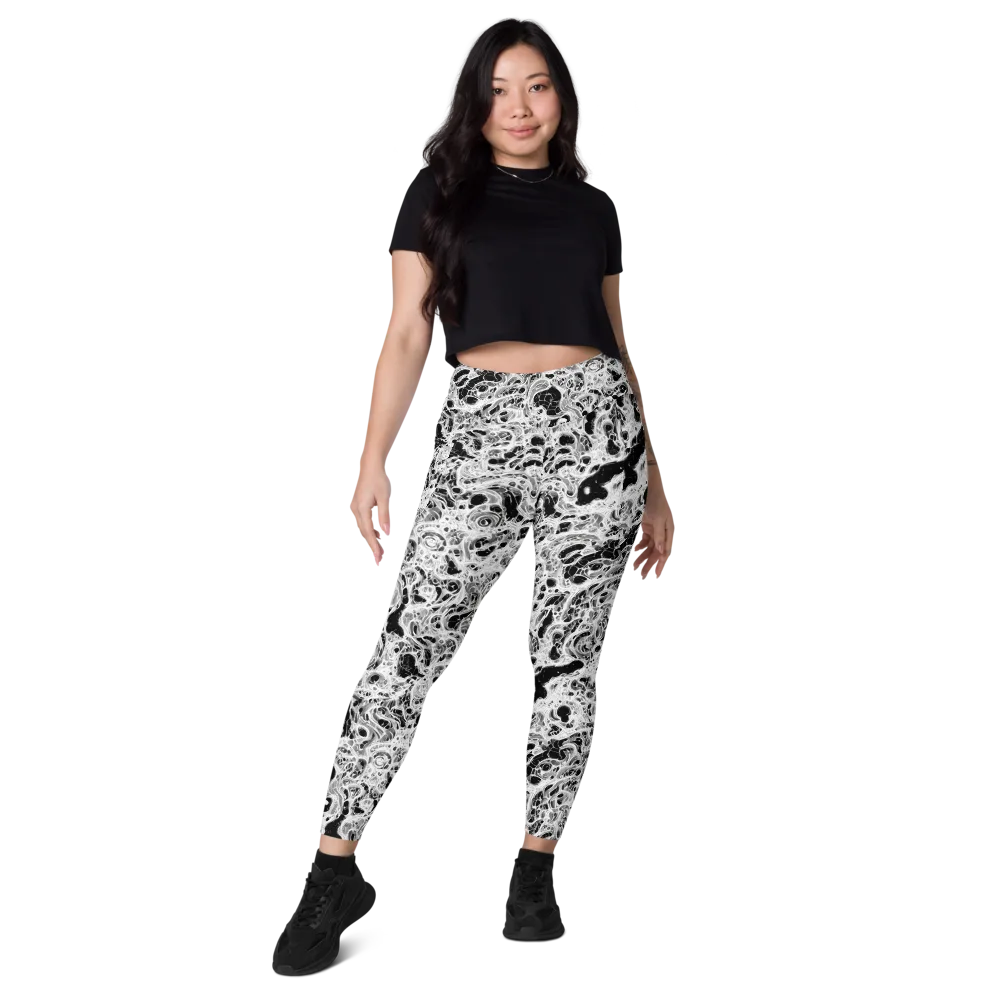 Obsidian Lace on Leggings with Pockets — Front