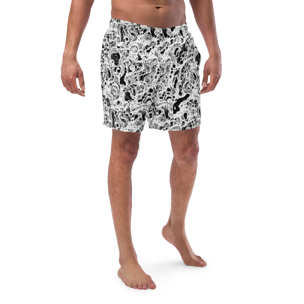 Obsidian Lace on Swim Trunks — Front
