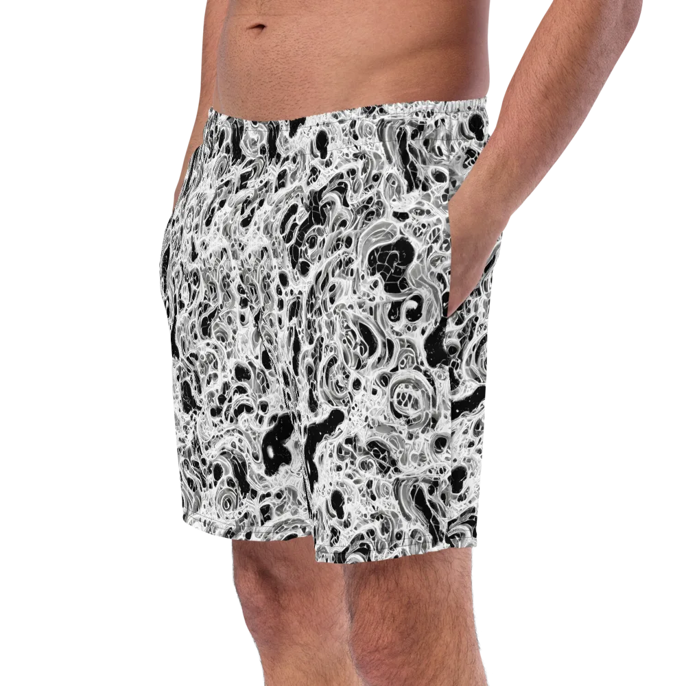 Obsidian Lace on Swim Trunks — Left Front