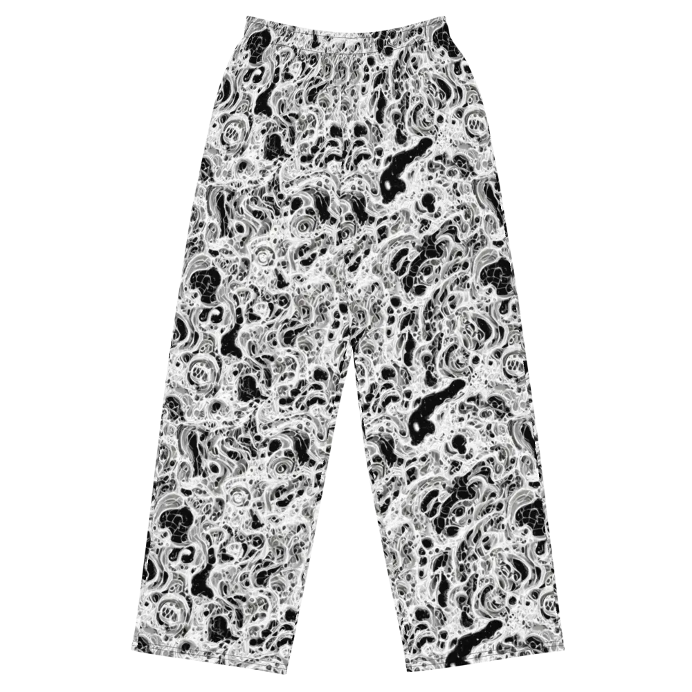 Obsidian Lace on Wide-Leg Pants — Front