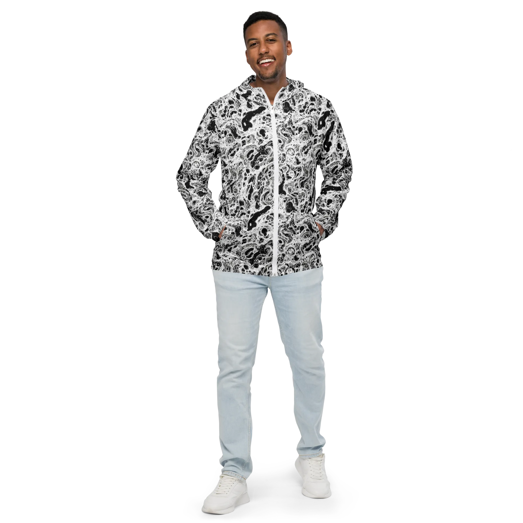 Obsidian Lace on Men's Windbreaker — Front