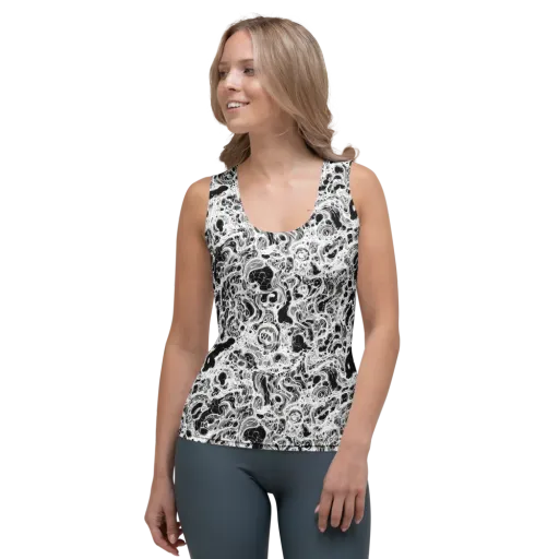 Obsidian Lace on a Women's Tank Top