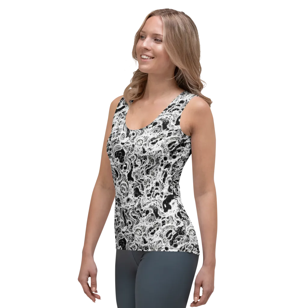 Obsidian Lace on Women's Tank Top — Left Front